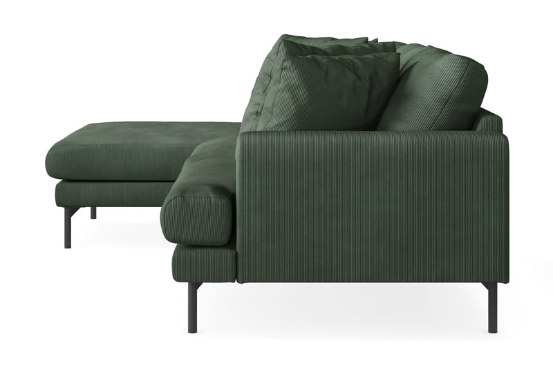 Menard 3-personers Venstrevendt L-formet Divansofa i Manchester - Grøn - Møbler - Sofaer - Sofa med chaiselong
