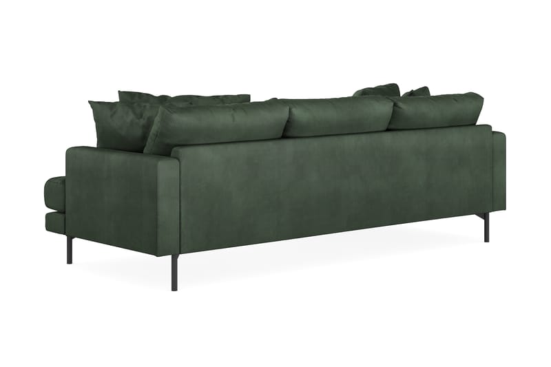 Menard 3-personers Venstrevendt L-formet Divansofa i Manchester - Grøn - Møbler - Sofaer - Sofa med chaiselong