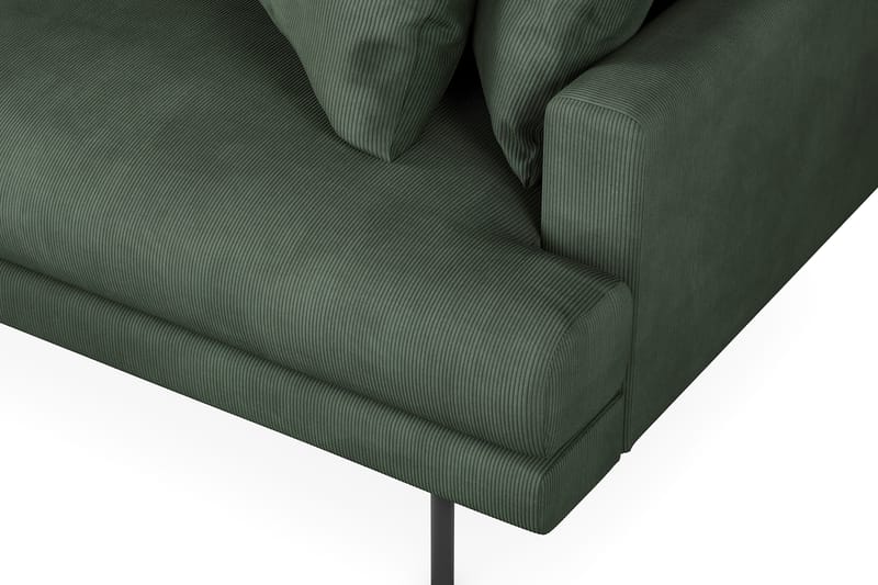 Menard 3-personers Venstrevendt L-formet Divansofa i Manchester - Grøn - Møbler - Sofaer - Sofa med chaiselong