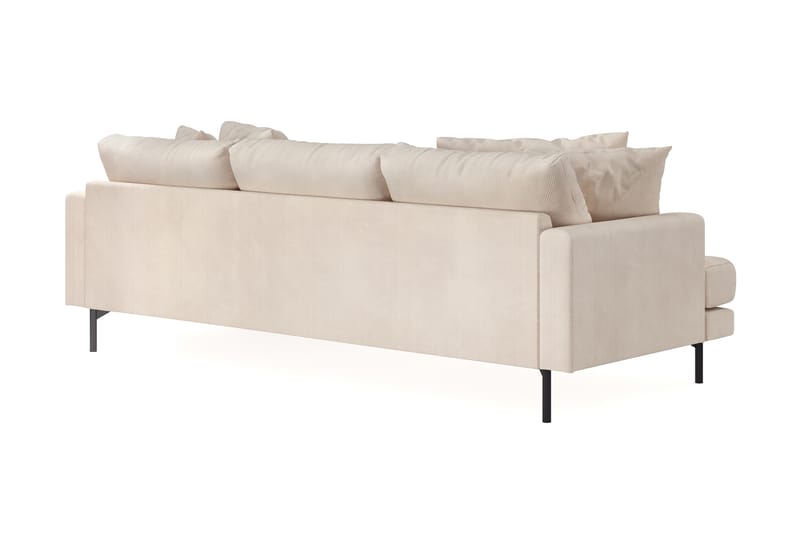 Menard 3-personers Højrevendt L-formet Divansofa i Manchester - Beige - Møbler - Sofaer - Sofa med chaiselong