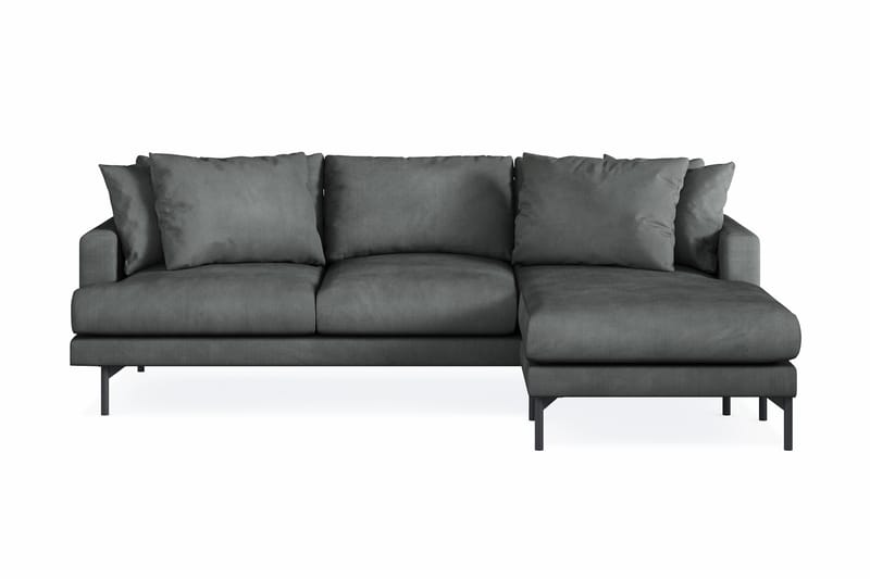 Menard 3-personers Højrevendt L-formet Divansofa i Manchester - Grå - Møbler - Sofaer - Sofa med chaiselong