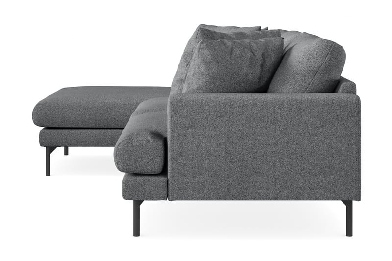 Menard 3-personers Venstrevendt L-formet Divansofa i Stof - Mørkegrå - Møbler - Sofaer - Sofa med chaiselong