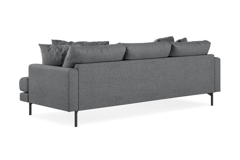 Menard 3-personers Venstrevendt L-formet Divansofa i Stof - Mørkegrå - Møbler - Sofaer - Sofa med chaiselong