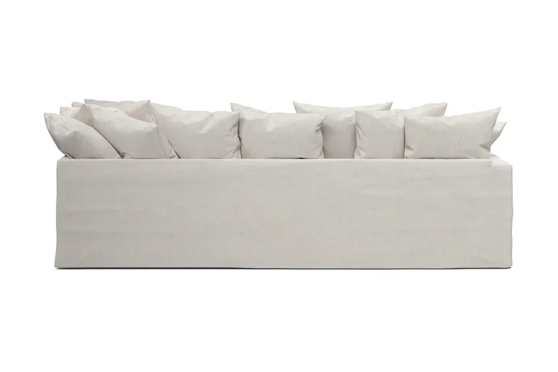 Menard 4-personers Højrevendt L-formet Chaiselongsofa i Stof - Beige - Møbler - Sofaer - Sofa med chaiselong - 4 personers sofa med chaiselong