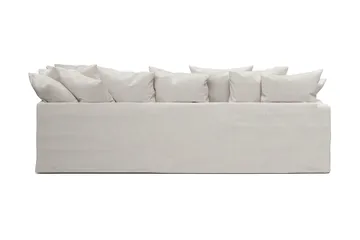 Menard 4-personers Højrevendt Dyb L-formet Chaiselongsofa i Stof - Beige - Møbler - Sofaer - Sofa med chaiselong - 4 personers sofa med chaiselong