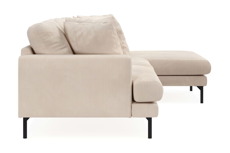 Menard 4-pers Chaiselongsofa - Beige - Sofa med chaiselong - 4 personers sofa med chaiselong