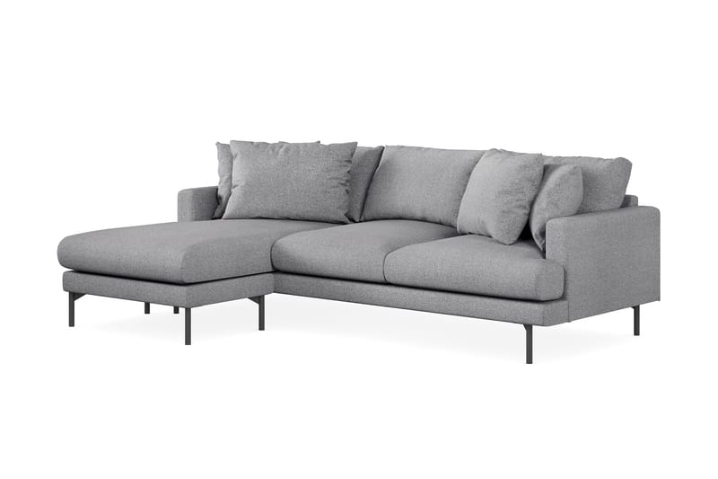 Menard 4-pers Chaiselongsofa - Grå - Sofa med chaiselong - 4 personers sofa med chaiselong