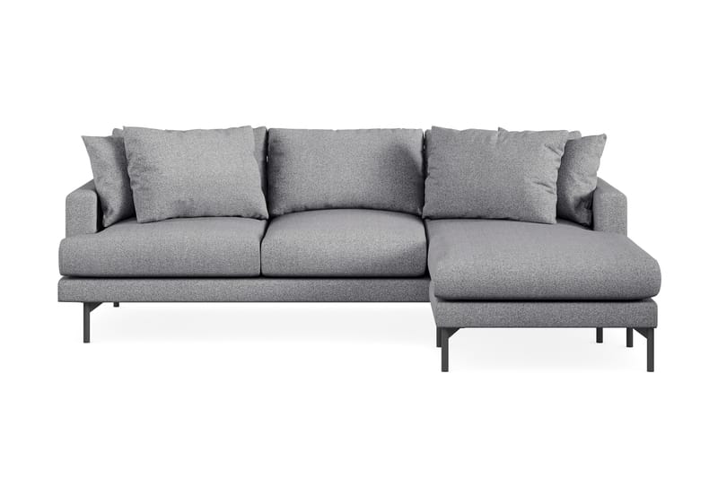 Menard 4-pers Chaiselongsofa - Grå - Sofa med chaiselong - 4 personers sofa med chaiselong