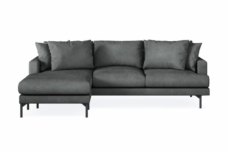 Menard 4-pers Chaiselongsofa - Grå - Sofa med chaiselong - 4 personers sofa med chaiselong