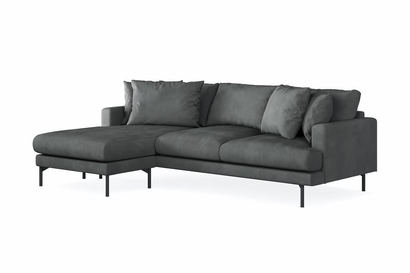 Menard 4-pers Chaiselongsofa - Grå - Sofa med chaiselong - 4 personers sofa med chaiselong