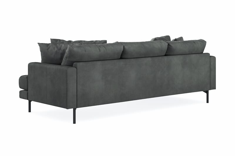 Menard 4-pers Chaiselongsofa - Grå - Sofa med chaiselong - 4 personers sofa med chaiselong