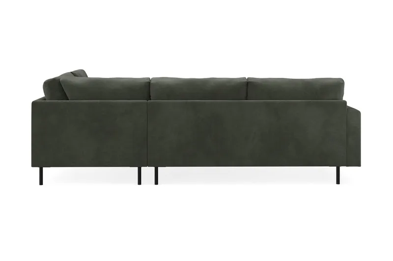 Menard Compact 4-personers Højrevendt L-formet Chaiselongsofa i Manchester - Mørkegrøn - Møbler - Sofaer - Sofa med chaiselong - 4 personers sofa med chaiselong