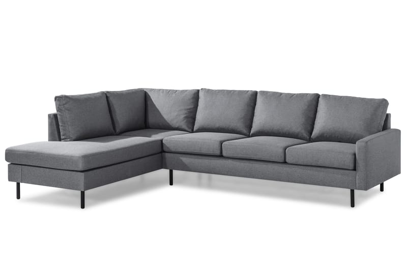 Peppe 4-personers Venstrevendt L-formet Chaiselongsofa i Stof - Lysegrå - Møbler - Sofaer - Sofa med chaiselong - 4 personers sofa med chaiselong