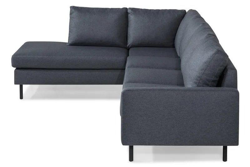 Peppe 4-personers Venstrevendt L-formet Chaiselongsofa i Stof - Mørkegrå - Møbler - Sofaer - Sofa med chaiselong - 4 personers sofa med chaiselong