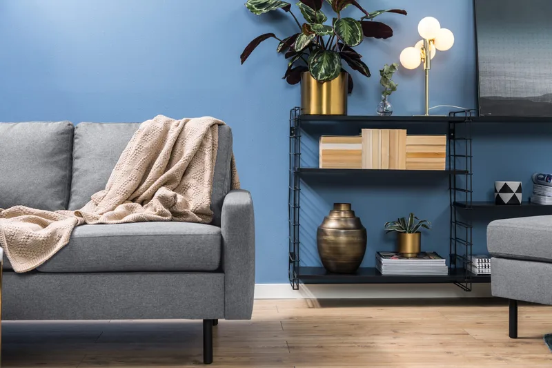 Peppe 4-personers Venstrevendt L-formet Chaiselongsofa i Stof - Lysegrå - Møbler - Sofaer - Sofa med chaiselong - 4 personers sofa med chaiselong