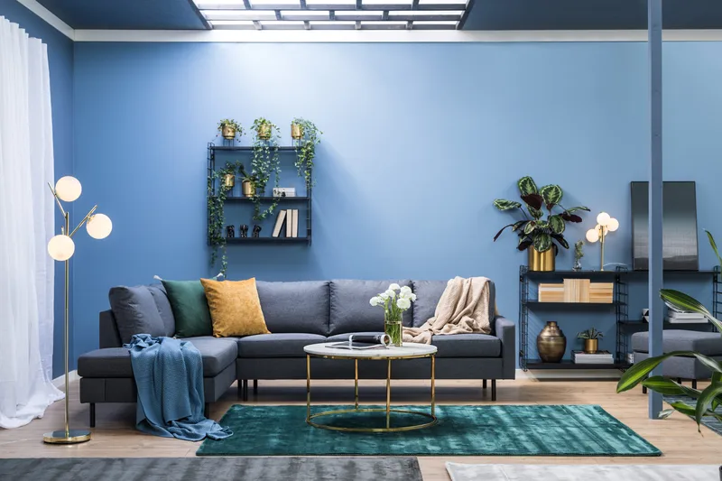 Peppe 4-personers Venstrevendt L-formet Chaiselongsofa i Stof - Mørkegrå - Møbler - Sofaer - Sofa med chaiselong - 4 personers sofa med chaiselong