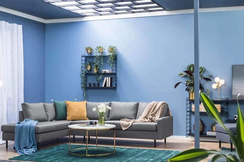 Peppe 4-personers Venstrevendt L-formet Chaiselongsofa i Stof - Lysegrå - Møbler - Sofaer - Sofa med chaiselong - 4 personers sofa med chaiselong