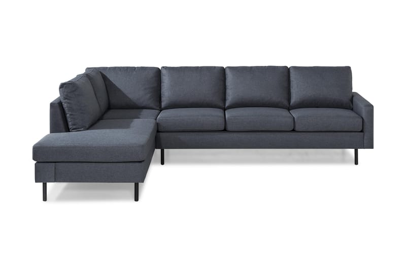 Peppe 4-Pers. Sofa med Chaiselong Venstre - Mørkegrå - Sofa med chaiselong - 4 personers sofa med chaiselong