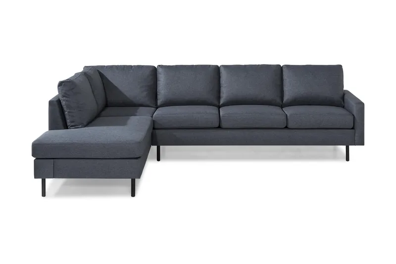 Peppe 4-personers Venstrevendt L-formet Chaiselongsofa i Stof - Mørkegrå - Møbler - Sofaer - Sofa med chaiselong - 4 personers sofa med chaiselong