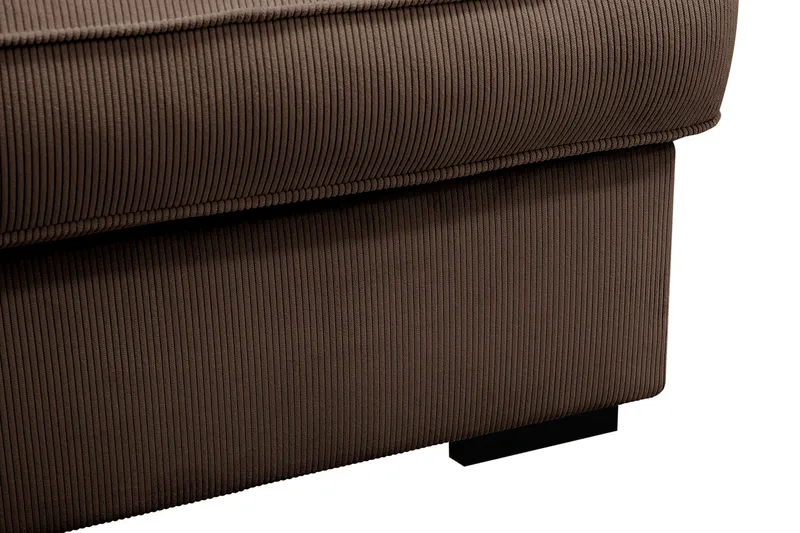 Rossita Lyx 4-personers Højrevendt L-formet Extra Dyb Chaiselongsofa i Manchester - Brun Jernbanefløjl - Møbler - Sofaer - Sofa med chaiselong - 4 personers sofa med chaiselong