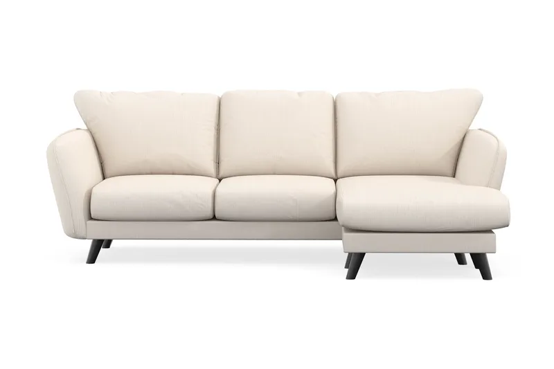 Trend Lyx 3-personers Højrevendt L-formet Chaiselongsofa i Manchester, Beige