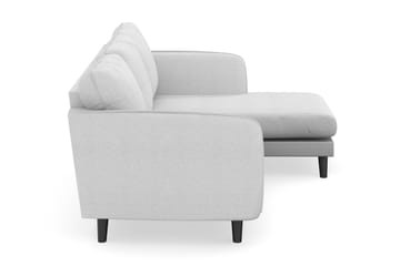 Trend Lyx 3-personers Højrevendt L-formet Chaiselongsofa i Stof - Lysegrå - Møbler - Sofaer - Sofa med chaiselong