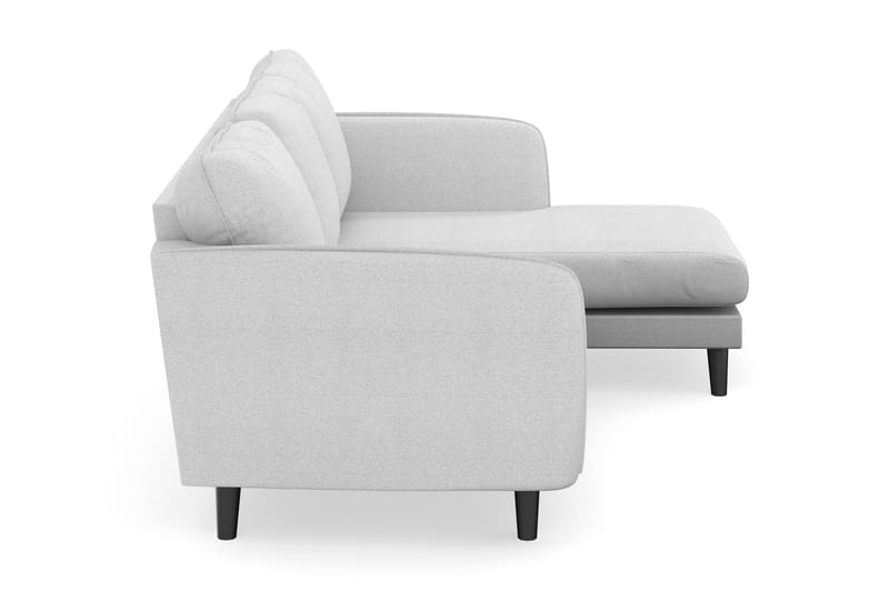 Trend Lyx 3-personers Højrevendt L-formet Chaiselongsofa i Stof - Lysegrå - Møbler - Sofaer - Sofa med chaiselong