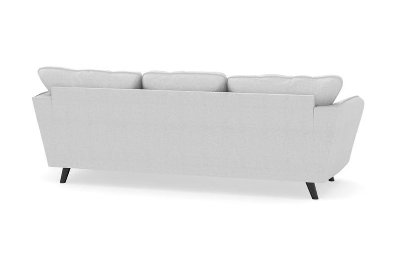 Trend Lyx 3-personers Højrevendt L-formet Chaiselongsofa i Stof - Lysegrå - Møbler - Sofaer - Sofa med chaiselong