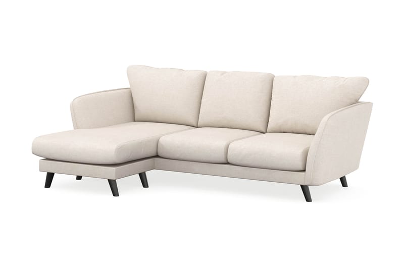 Trend Lyx 3-personers Venstrevendt L-formet Chaiselongsofa i Stof - Beige - Møbler - Sofaer - Sofa med chaiselong