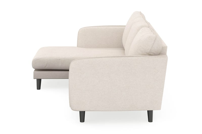 Trend Lyx 3-personers Venstrevendt L-formet Chaiselongsofa i Stof - Beige - Møbler - Sofaer - Sofa med chaiselong