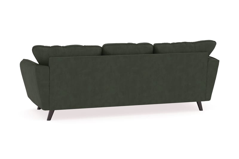 Trend Lyx 3-personers Venstrevendt L-formet Chaiselongsofa i Manchester - Mørkegrøn - Møbler - Sofaer - Sofa med chaiselong