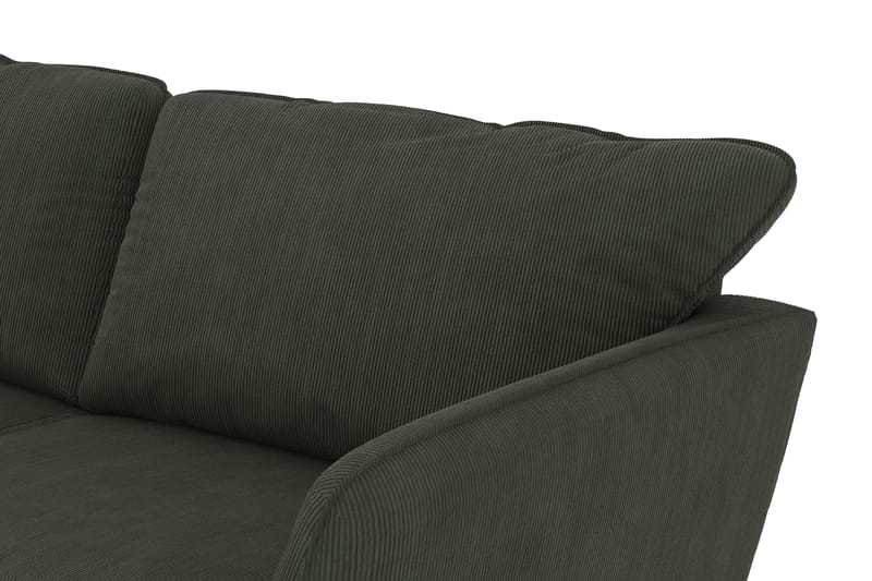Trend Lyx 3-personers Venstrevendt L-formet Chaiselongsofa i Manchester - Mørkegrøn - Møbler - Sofaer - Sofa med chaiselong