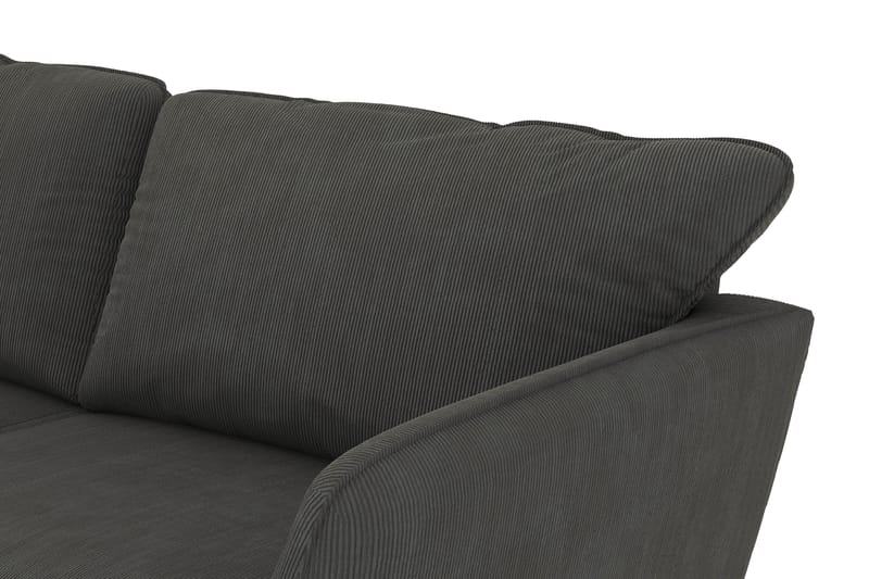 Trend Lyx 3-personers Venstrevendt L-formet Chaiselongsofa i Manchester - Mørkegrå - Møbler - Sofaer - Sofa med chaiselong - 4 personers sofa med chaiselong