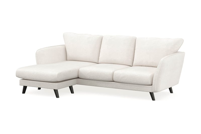 Trend Lyx 3-personers Venstrevendt L-formet Chaiselongsofa i Bouclé - Hvid - Møbler - Sofaer - Sofa med chaiselong - 4 personers sofa med chaiselong