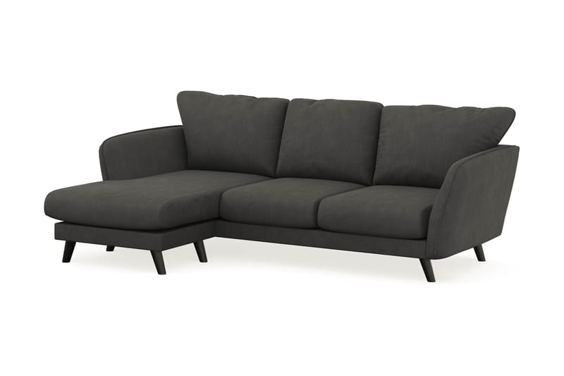 Trend Lyx 3-personers Venstrevendt L-formet Chaiselongsofa i Manchester - Mørkegrå - Møbler - Sofaer - Sofa med chaiselong - 4 personers sofa med chaiselong