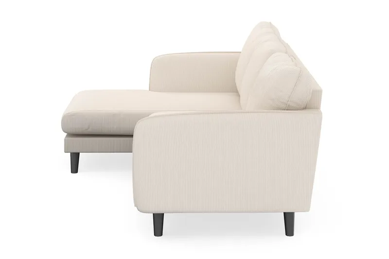 Trend Lyx 3-personers Venstrevendt L-formet Chaiselongsofa i Manchester - Beige - Møbler - Sofaer - Sofa med chaiselong - 4 personers sofa med chaiselong