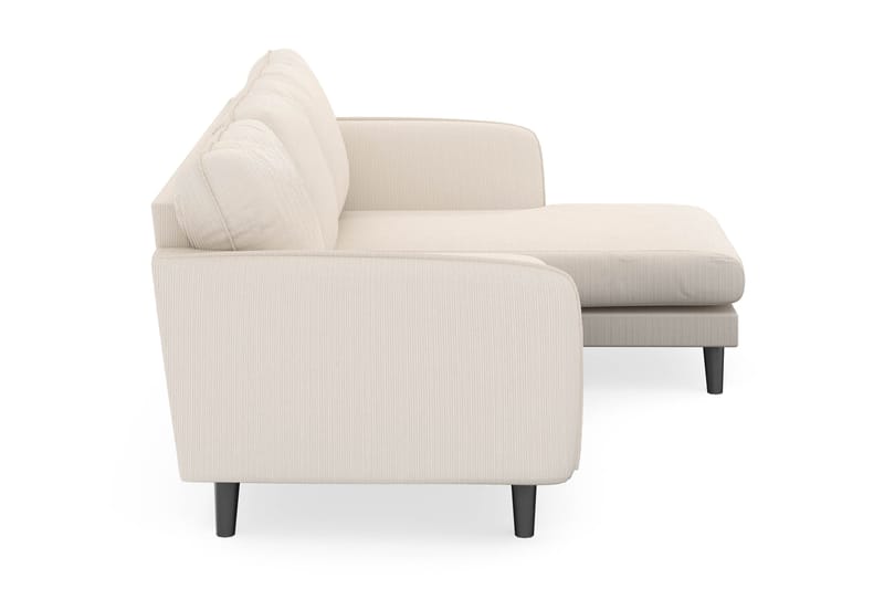 Trend Lyx 3-personers Højrevendt L-formet Chaiselongsofa i Manchester - Beige - Møbler - Sofaer - Sofa med chaiselong - 4 personers sofa med chaiselong