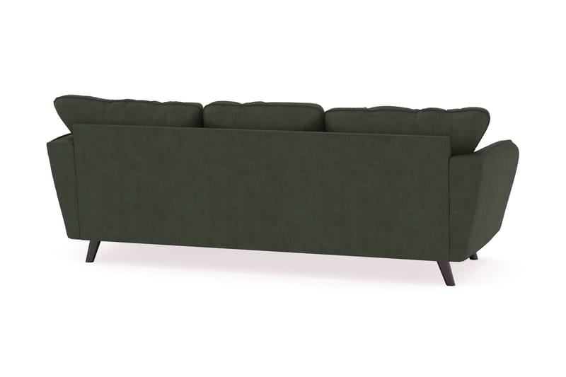 Trend Lyx 3-personers Højrevendt L-formet Chaiselongsofa i Manchester - Mørkegrøn - Møbler - Sofaer - Sofa med chaiselong - 4 personers sofa med chaiselong