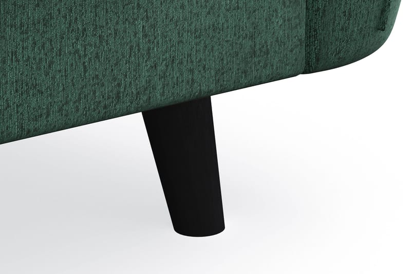 Trend Lyx 3-personers Højrevendt L-formet Chaiselongsofa i Fløjl - Mørkegrøn - Møbler - Sofaer - Sofa med chaiselong - 4 personers sofa med chaiselong