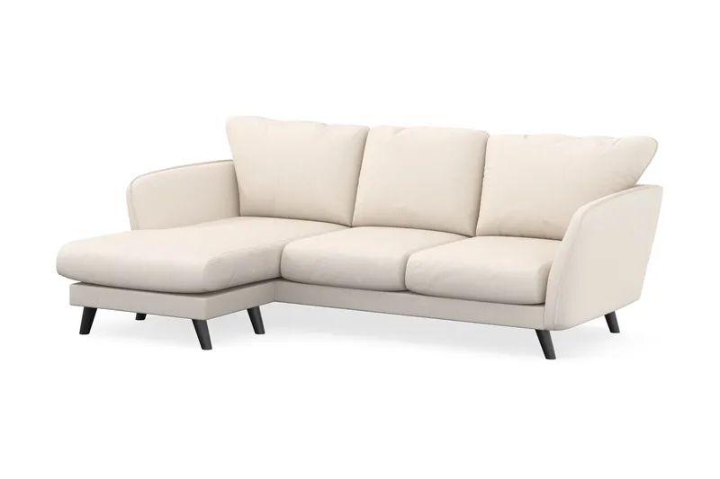 Trend Lyx 3-personers Venstrevendt L-formet Chaiselongsofa i Manchester - Beige - Møbler - Sofaer - Sofa med chaiselong - 4 personers sofa med chaiselong