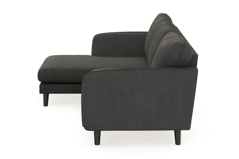 Trend Lyx 3-personers Venstrevendt L-formet Chaiselongsofa i Manchester - Mørkegrå - Møbler - Sofaer - Sofa med chaiselong - 4 personers sofa med chaiselong