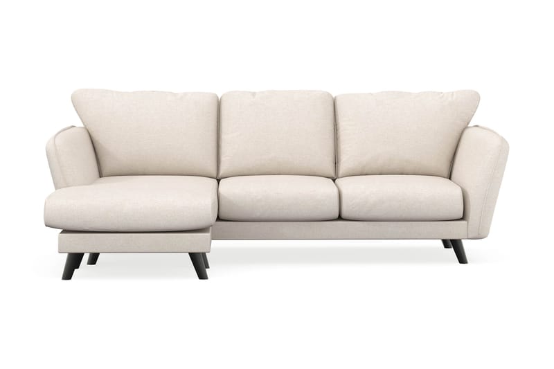 Trend Lyx 3-personers Venstrevendt L-formet Chaiselongsofa i Stof, Beige
