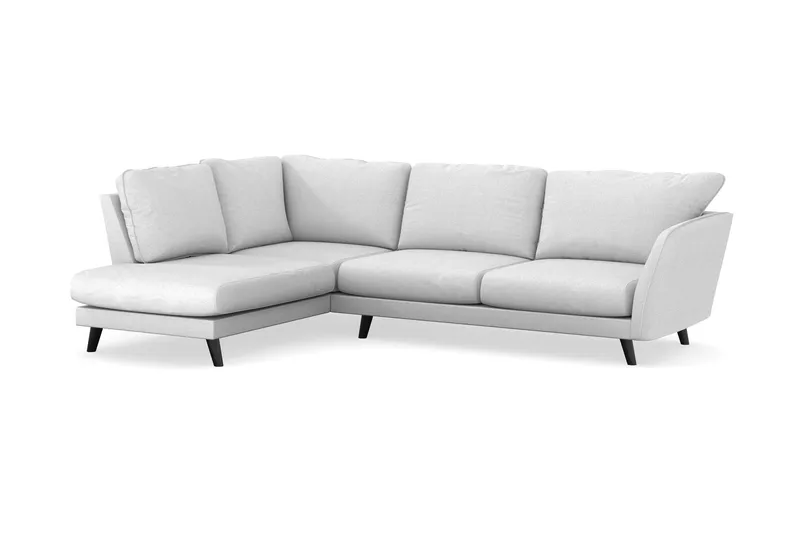 Trend Lyx 4-personers Venstrevendt L-formet Chaiselongsofa i Stof - Lysegrå - Møbler - Sofaer - Sofa med chaiselong - 4 personers sofa med chaiselong