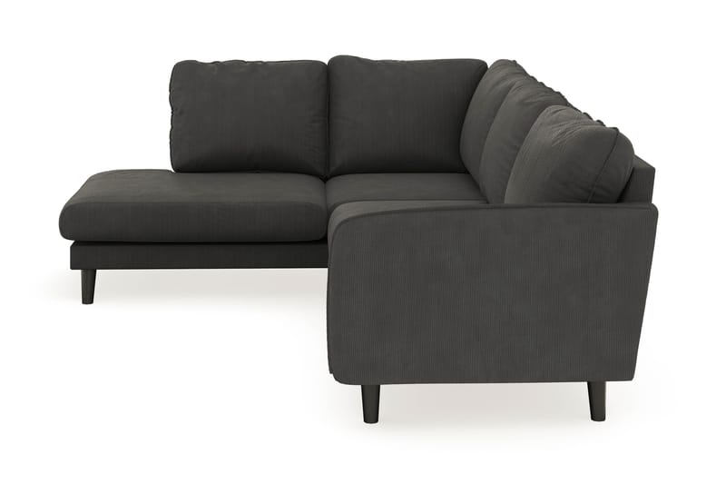 Trend Lyx 4-personers Venstrevendt L-formet Chaiselongsofa i Manchester - Mørkegrå - Møbler - Sofaer - Sofa med chaiselong - 4 personers sofa med chaiselong