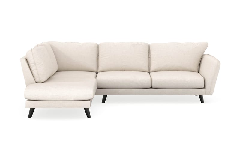 Trend Lyx 4-personers Venstrevendt L-formet Chaiselongsofa i Stof - Beige - Møbler - Sofaer - Sofa med chaiselong