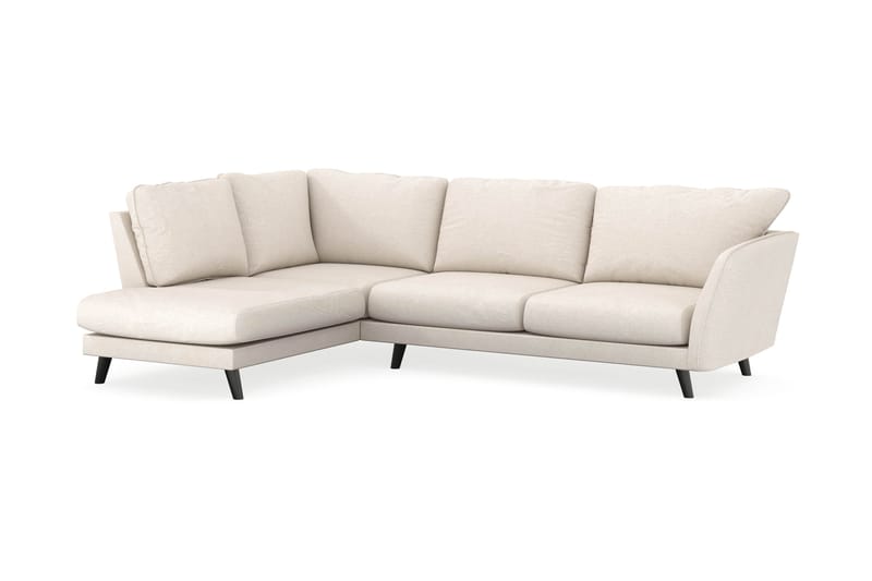 Trend Lyx 4-personers Venstrevendt L-formet Chaiselongsofa i Stof - Beige - Møbler - Sofaer - Sofa med chaiselong