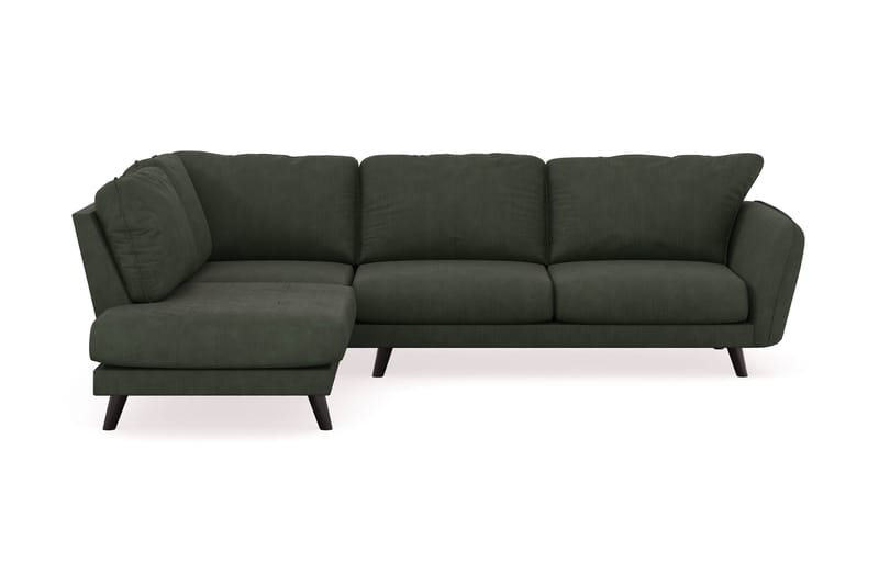 Trend Lyx 4-personers Venstrevendt L-formet Chaiselongsofa i Manchester - Mørkegrøn - Møbler - Sofaer - Sofa med chaiselong