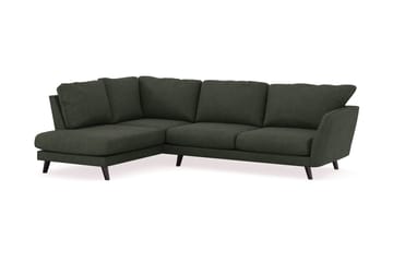 Trend Lyx 4-personers Venstrevendt L-formet Chaiselongsofa i Manchester - Mørkegrøn - Møbler - Sofaer - Sofa med chaiselong