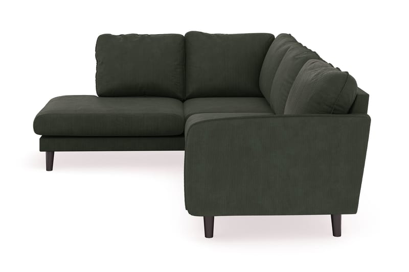 Trend Lyx 4-personers Venstrevendt L-formet Chaiselongsofa i Manchester - Mørkegrøn - Møbler - Sofaer - Sofa med chaiselong