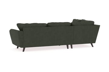 Trend Lyx 4-personers Venstrevendt L-formet Chaiselongsofa i Manchester - Mørkegrøn - Møbler - Sofaer - Sofa med chaiselong